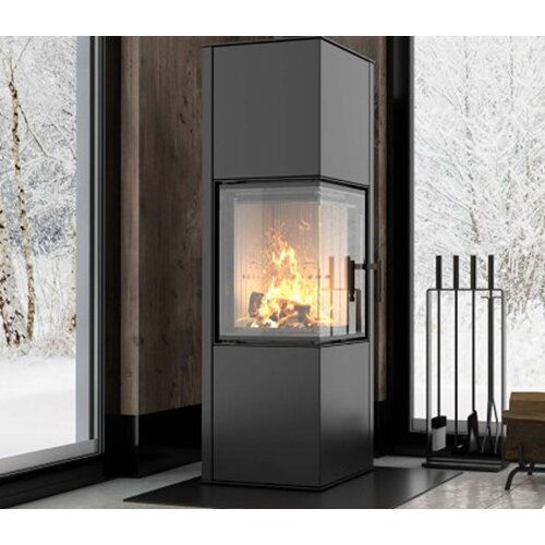 Kaminofen Hitze SIGA 6,5 kW – moderner Eckkaminofen mit A+ Effizienz, externe Luftzufuhr & große Sichtscheibe