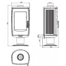 Plamen Aria Grau Gusseisen-Kaminofen 8 kW |...