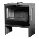 Plamen Eco 50 Kaminofen &ndash; 12 kW Holzofen aus Gusseisen mit Panoramascheibe, effizient &amp; modern