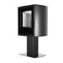 HITZE CANE SF Kaminofen 6,5 kW freistehend &ndash; schwarz &ndash; effizient &amp; modern, BImSchV Stufe II