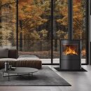 Kratki Kaminofen AB/S/2 ROLLO 10 kW &Oslash; 150 &ndash; moderner Holzofen, effiziente Raumheizung, Panorama-Glas
