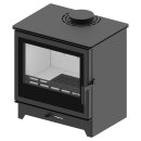 Hitze Gatto M Kaminofen 5,3 kW &ndash; kompakter Holzofen mit Panoramascheibe &amp; Ecodesign