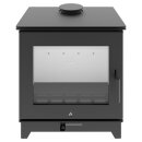 Hitze GATTO ME 5,5 kW Kaminofen &ndash; kompakter Holzofen mit Panoramascheibe