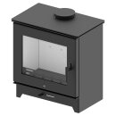 Hitze GATTO ME 5,5 kW Kaminofen &ndash; kompakter Holzofen mit Panoramascheibe