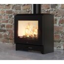 Hitze GATTO ME 5,5 kW Kaminofen &ndash; kompakter Holzofen mit Panoramascheibe