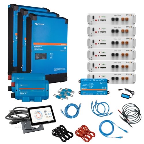 Backup Kit Multi Store XL 3-Phase – 30,72 kWh Stromspeicher mit Victron Wechselrichter & Notstromfunktion für PV-Anlagen