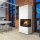 Kamineinsatz Simple Box 8 kW Ø 200 Bianco – Holzofen modern, energieeffizient & BImSchV-konform, Türöffnung rechts