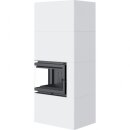 Kamineinsatz Simple Box 8 kW &Oslash; 200 Bianco &ndash; Holzofen modern, energieeffizient &amp; BImSchV-konform, T&uuml;r&ouml;ffnung links