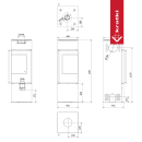 Kratki Eck-Kaminofen REN/S Black Edition 7 kW &ndash; Schwedenofen Stahl modern &amp; BImSchV-konform