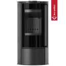 Kaminofen KRATKI ERIK 5,5 kW &Oslash; 150 Grafite Satin &ndash; Holzofen modern, effizient &amp; Stahl