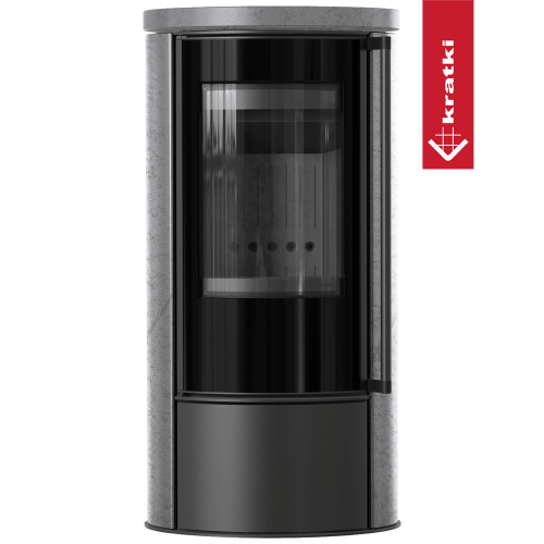 Kaminofen ERIK 5,5?kW Ø?150 Grau Satin – Holzofen modern, energieeffizient & BImSchV-konform