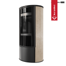 Kaminofen ERIK 5,5 kW &Oslash; 150 &ndash; Holzofen modern, energieeffizient &amp; Gold Satin