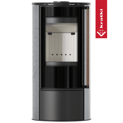 Holzofen ERIK 5,5 kW Ø 150 Grey Satin – Stahl, energieeffizient & modern