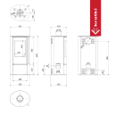 Kaminofen ERIK 5,5 kW &Oslash; 150 Wei&szlig; Satin &ndash; Holzofen modern, energieeffizient &amp; Stahl