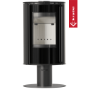 Kaminofen KRATKI ERIK 5,5 kW &Oslash; 150 Schwarz &ndash; Holzofen modern, energieeffizient &amp; BImSchV-konform