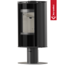 Kaminofen KRATKI ERIK 5,5 kW &Oslash; 150 Schwarz &ndash; Holzofen modern, energieeffizient &amp; BImSchV-konform