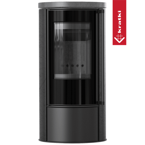 Kaminofen ERIK 5,5 kW Ø 150 Graphit Satin – Holzofen modern, energieeffizient & BImSchV-konform