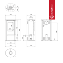 Kaminofen ERIK 5,5 kW &Oslash; 150 Wei&szlig; Natur &ndash; Holzofen modern, energieeffizient &amp; umweltfreundlich