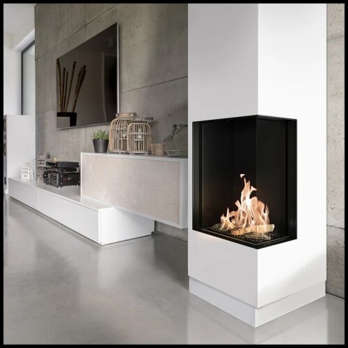 Kratki Gaskamin LEO 45/68 rechts 5,8 kW – Gas-Feuerstelle Erdgas, modern & effizient