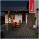 Gasheizstrahler Umbrella Stahl schwarz 12kW Set &ndash; Terrassenheizer, Gas, 12kW