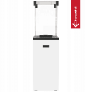 Patio Slim Schwarz 8,2 kW Gasheizung &ndash; Outdoor Gaskamin Terrassenofen Stahl