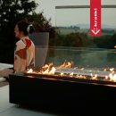 Terrassenheizer Patio Horizontal 17,5kW &ndash; Gas-Heizstrahler manuell, Stahl, Garten