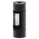 Hitze CHARUTO Kaminofen 8,5 kW &ndash; Freistehend, Rund, Panoramafenster, Holzofen, Effizient &amp; Ecodesign