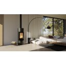 Hitze CHARUTO Kaminofen 8,5 kW &ndash; Freistehend, Rund, Panoramafenster, Holzofen, Effizient &amp; Ecodesign