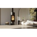 Hitze CHARUTO Kaminofen 8,5 kW &ndash; Freistehend, Rund, Panoramafenster, Holzofen, Effizient &amp; Ecodesign