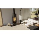 Hitze CHARUTO Kaminofen 8,5 kW &ndash; Freistehend, Rund, Panoramafenster, Holzofen, Effizient &amp; Ecodesign
