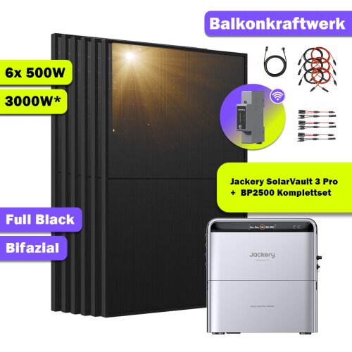 3000W Balkonkraftwerk Jackery SolarVault 3 Pro mit Speicher 5 kWh – inkl. BP2500 Erweiterung
