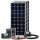 450W Solar Inselanlage Bausatz (3x150W) Batterie/Laderegler/Spannungswandler