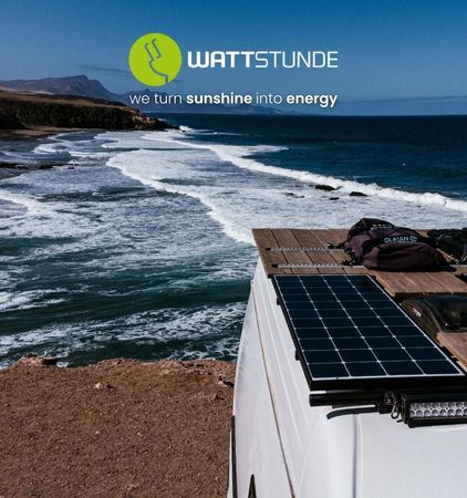 Solaranlage 160 Watt flexibel mit Kühlbox. Solarset für Wohnmobil